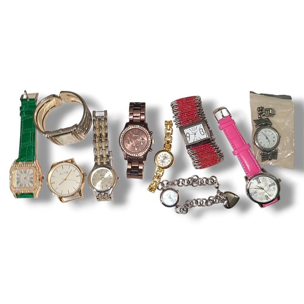 Lot of 10 Womens Fashion Watches Untested Some May Need New Batteries